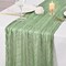 Sage Green Cheesecloth Table Runner 10ft Boho Gauze Fabric Cheese(Sage Green)35"W